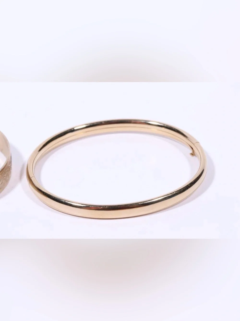 Vintage group of gold filled baby bangle and cuff bracelets including Krementz